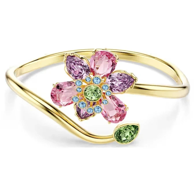 Swarovski Idyllia Bracelet Mixed-cut, flowers, glittering and shining
