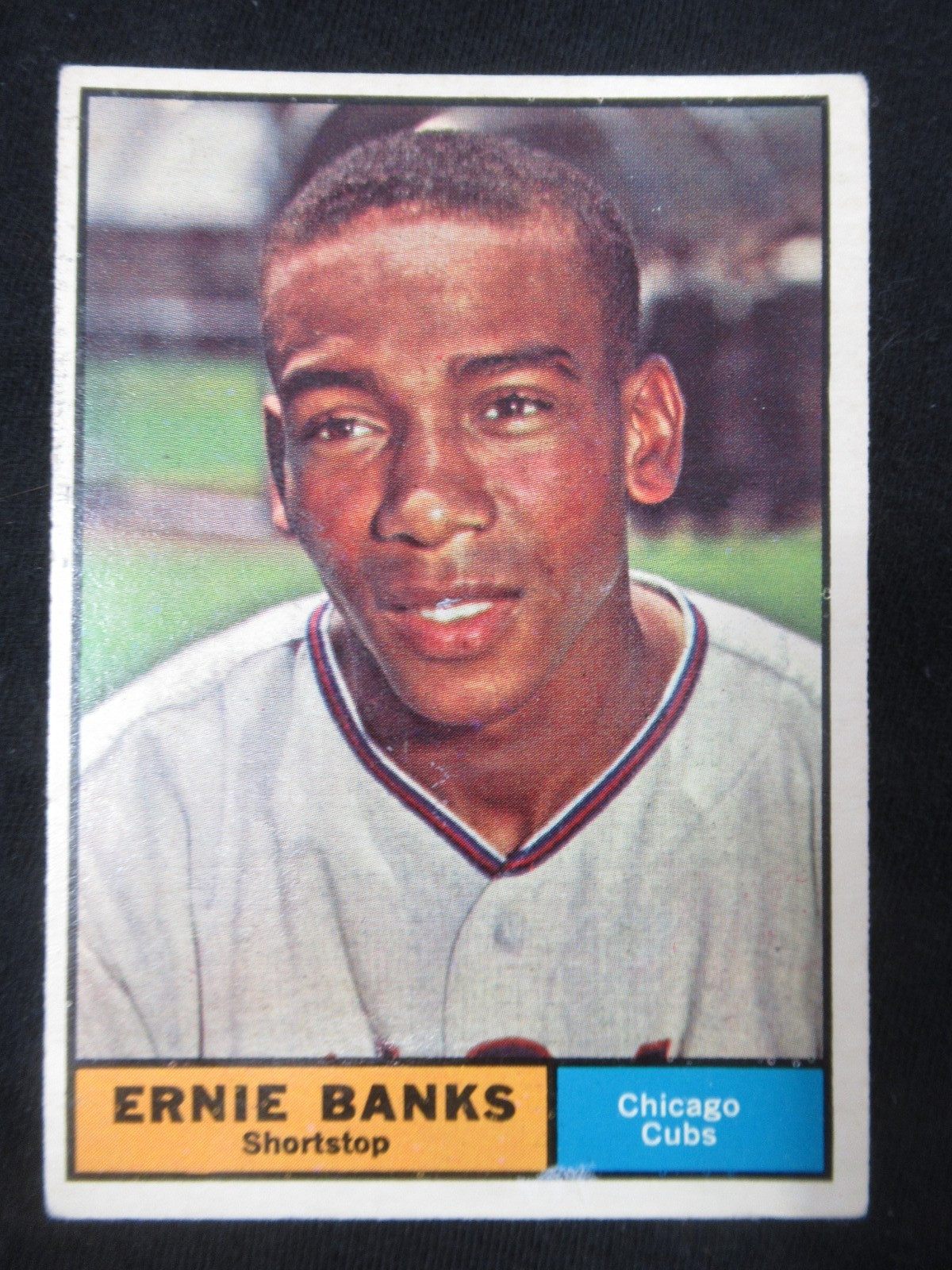 1961 Topps Ernie Banks #350 Baseball Card Chicago Cubs HOF Hall of Fame