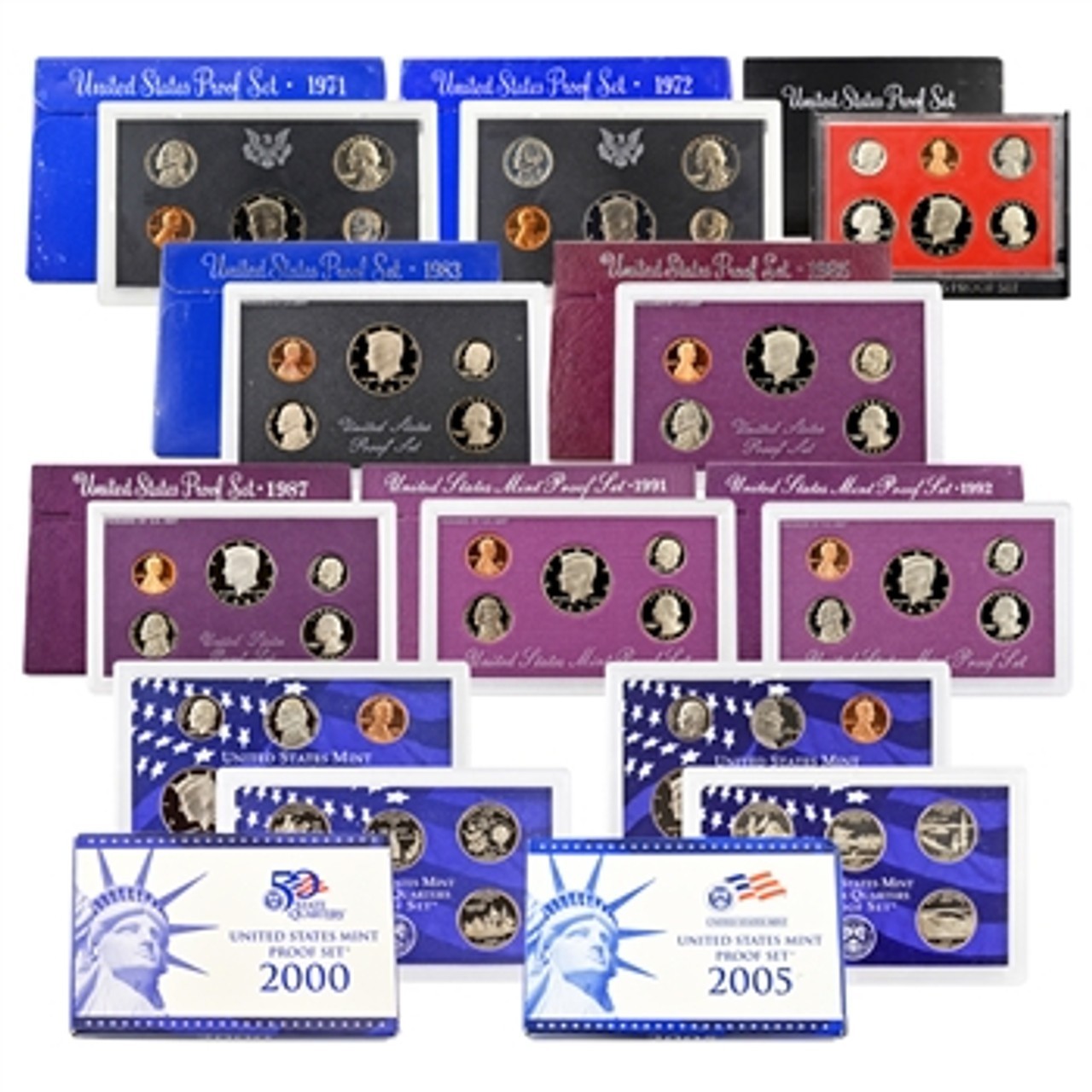 Estate Sale ~ US Proof Sets Lot ~ Coins Money ~ COA BOX Hoard 15 Years+ Estate Sale ~ US Proof Sets Lot ~ Coins Money ~ COA BOX Hoard 15 Years+