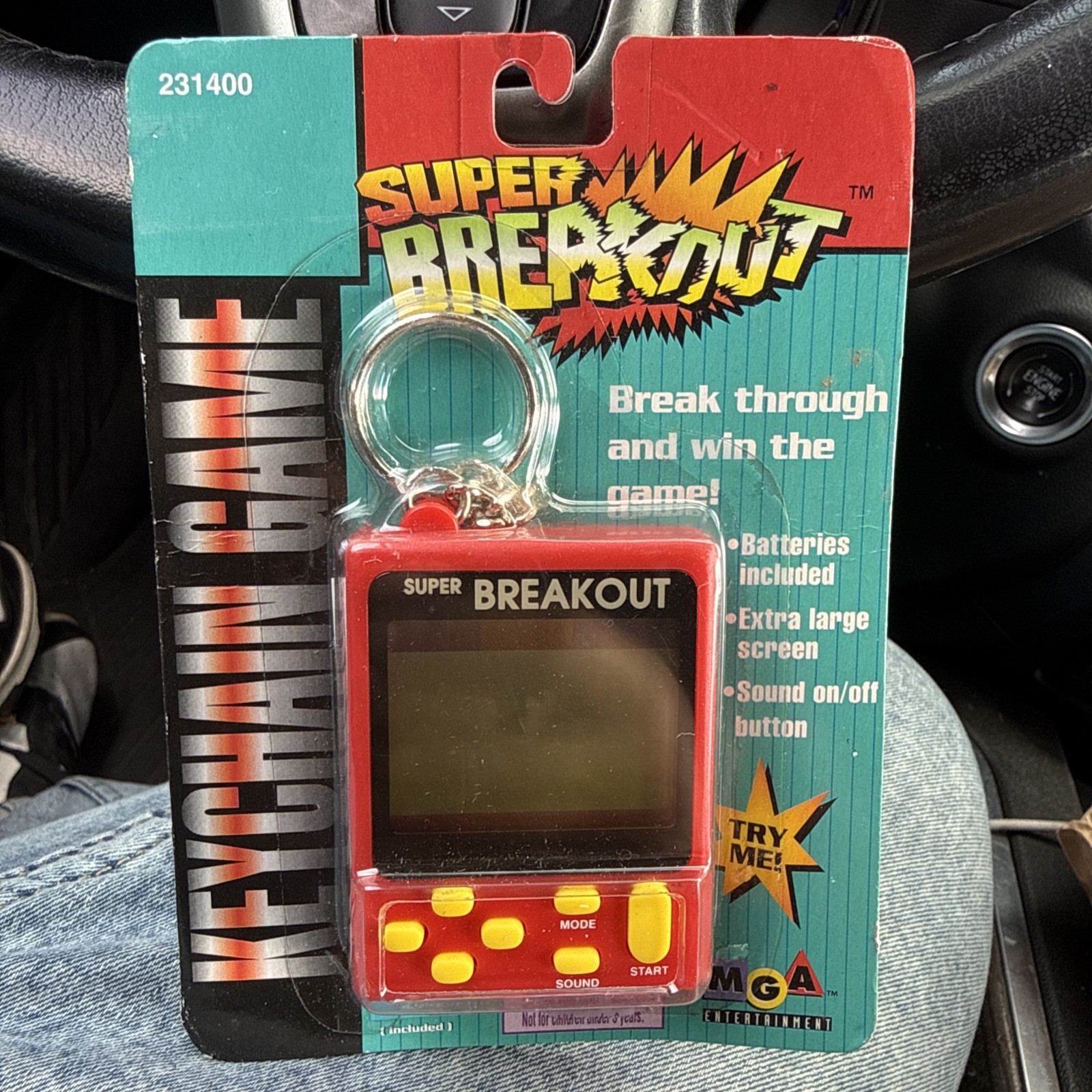 Vintage New Sealed 1997 MGA Entertainment Super Breakout Keychain Game Pull Tab