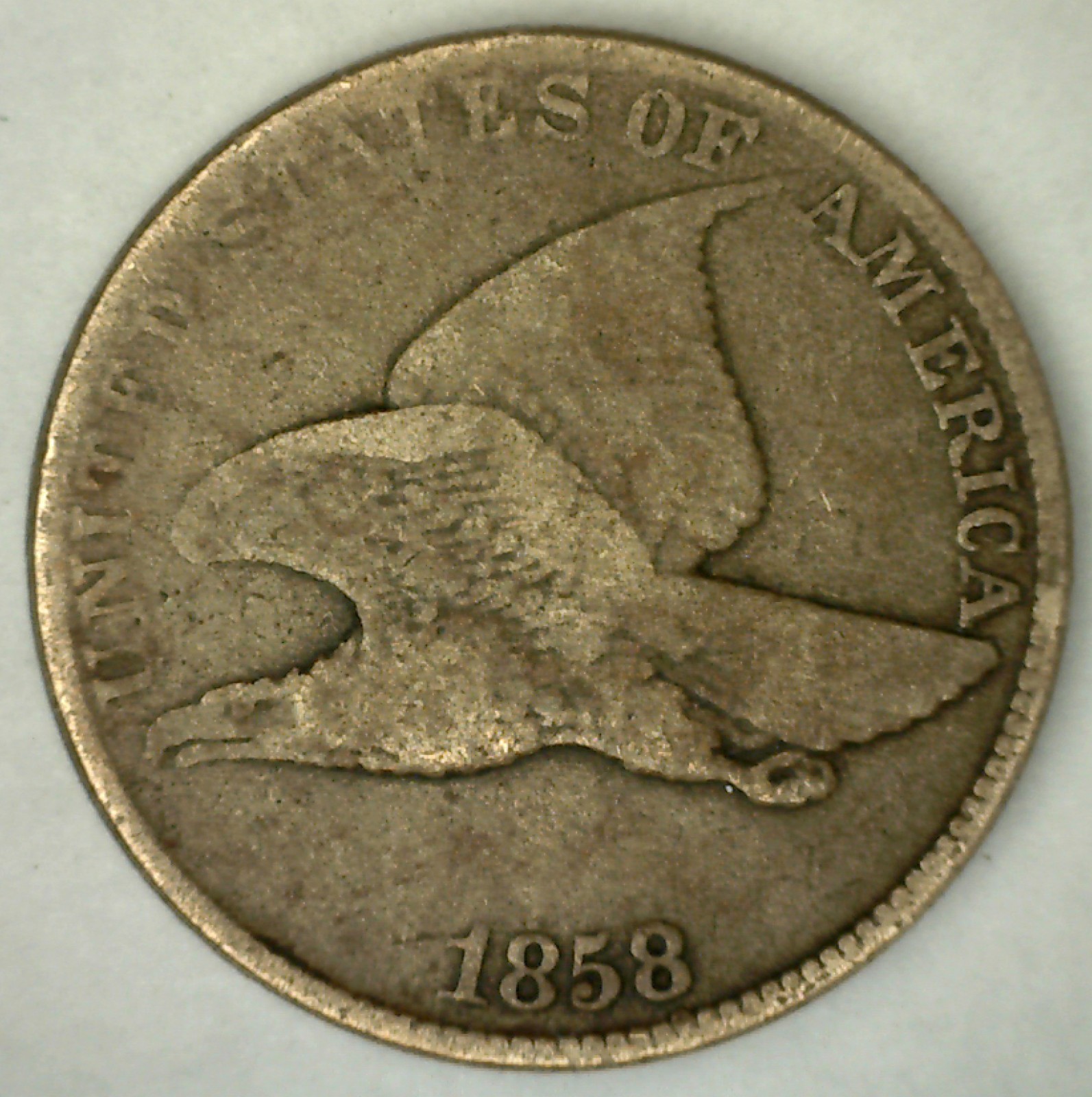 1858 LL Flying Eagle Cent 1c US Type Coin Circulated Philadelphia 1c 1858 LL Flying Eagle Cent 1c US Type Coin Circulated Philadelphia 1c