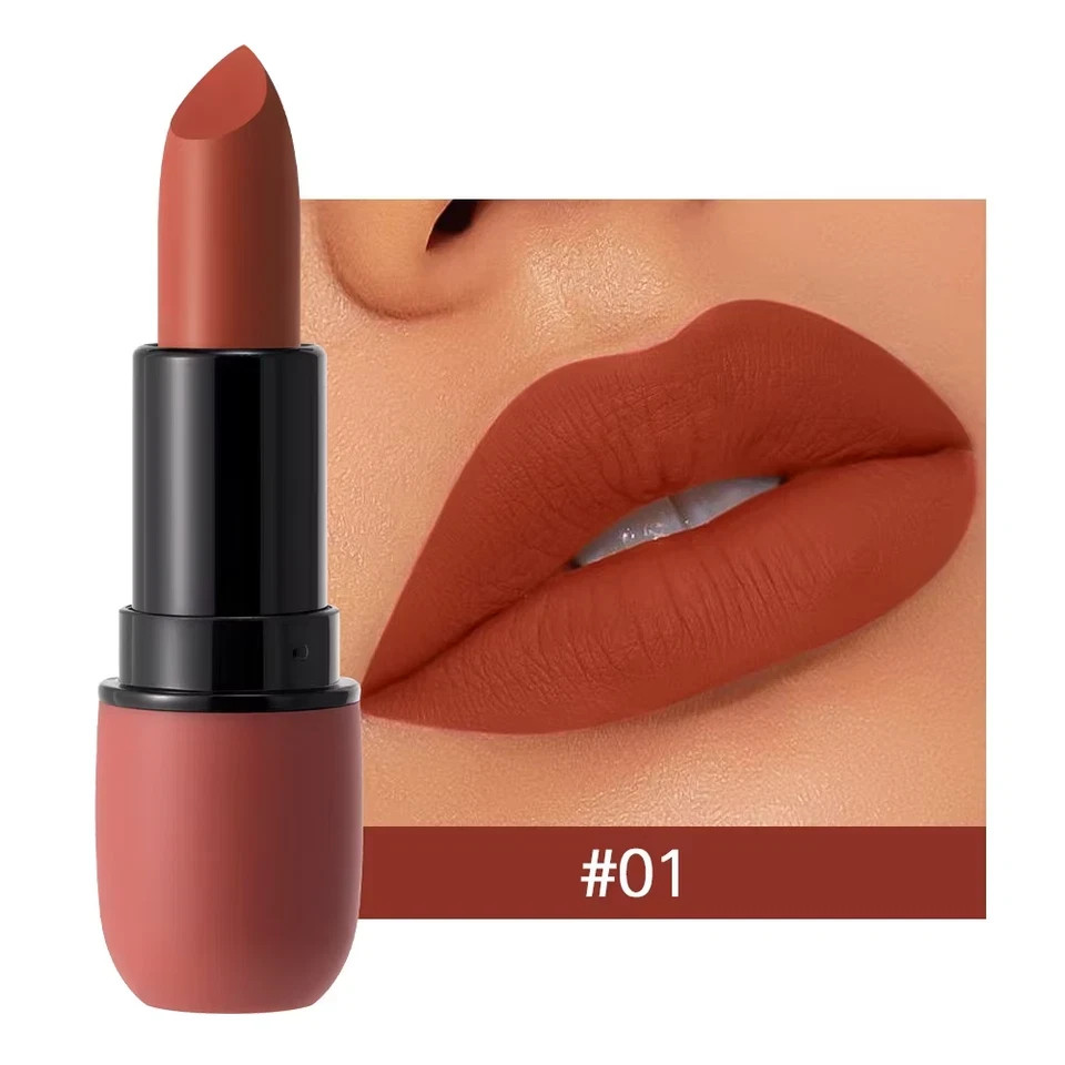6-Color Matte Lipstick: Velvet Lip Color, Smooth, Waterproof, Long-Lasting Color 6-Color Matte Lipstick: Velvet Lip Color, Smooth, Waterproof, Long-Lasting Color