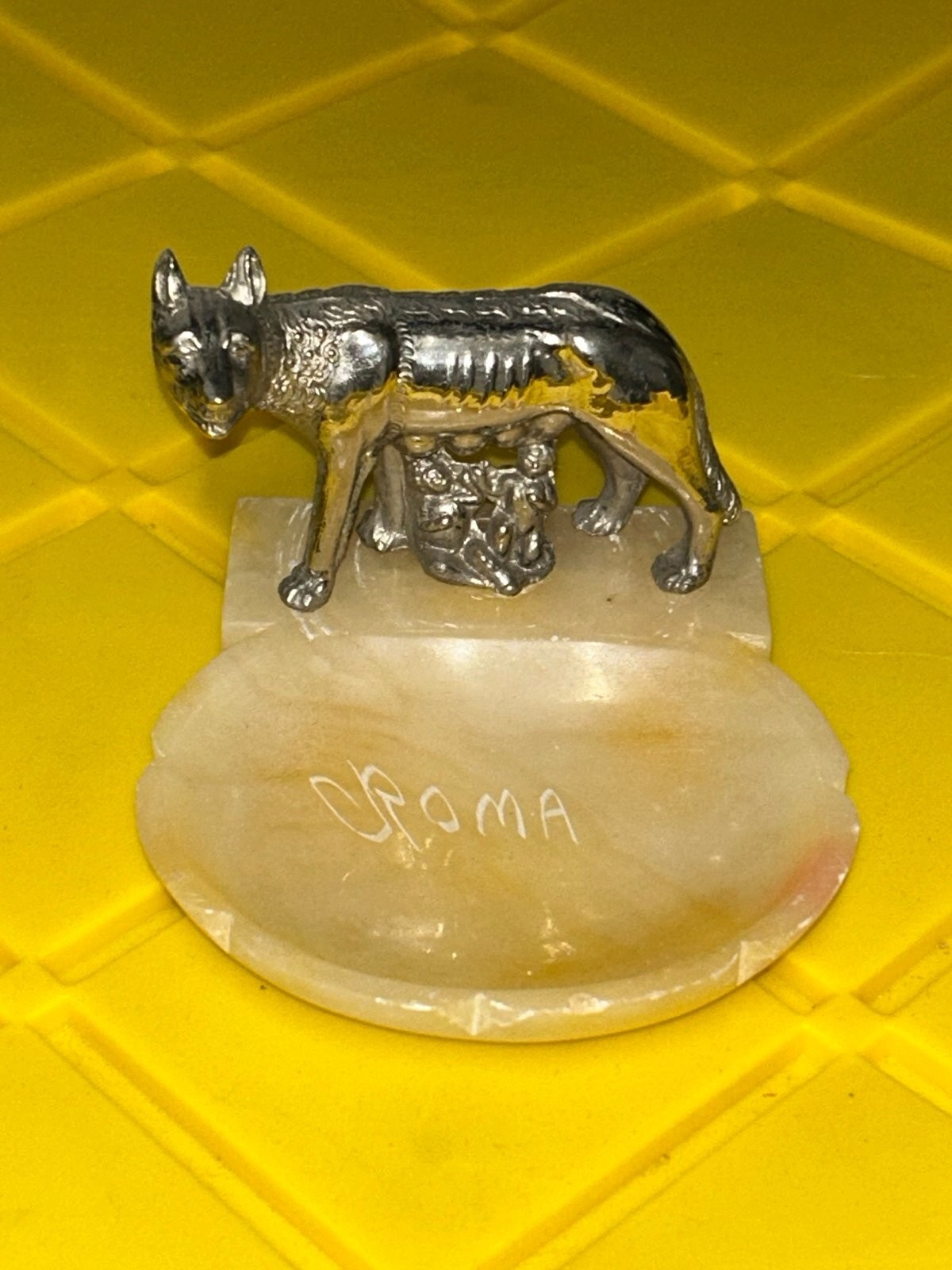 Vintage Italian Onyx With Capitoline Wolf Vintage Italian Onyx With Capitoline Wolf