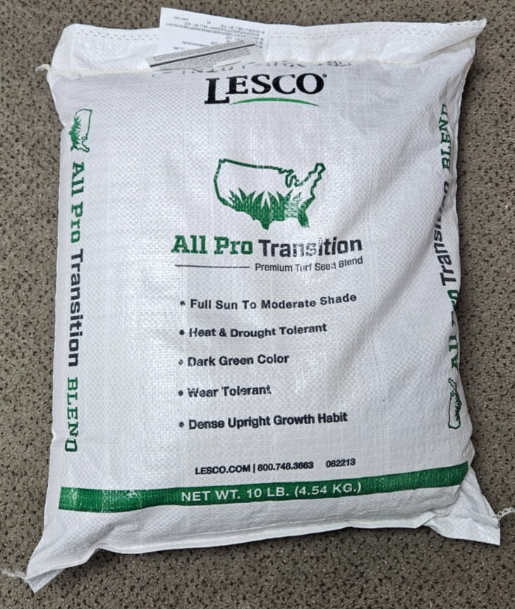 10 lb Turf Seed Blend Lesco Tall Fescue All Pro Transition Grass Seeds Exp 10/26