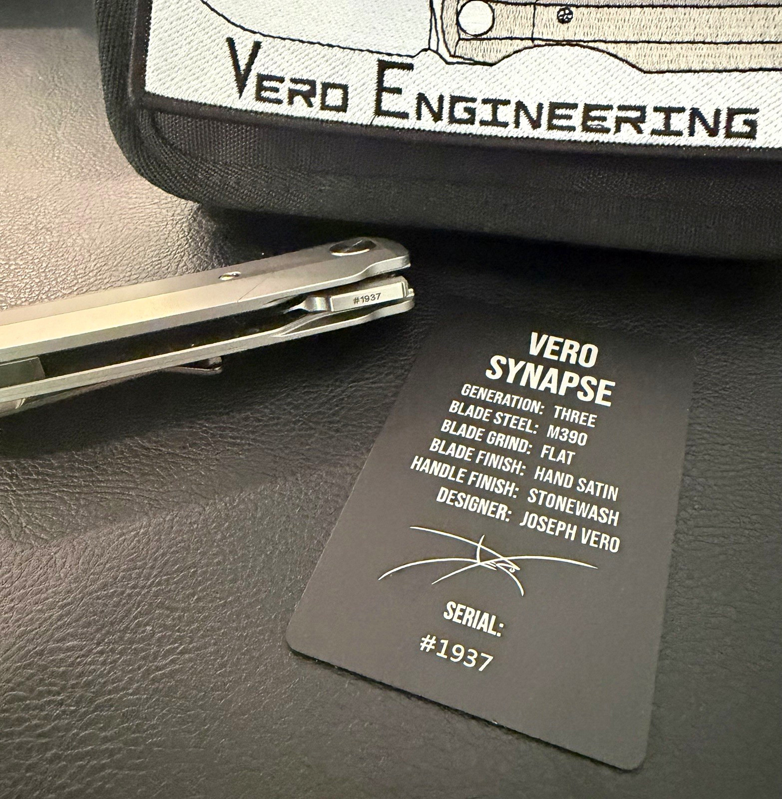 Vero Engineering Synapse Gen 3 M390 Titanium DP - W/ Zirc Kit and Original Hrdw Vero Engineering Synapse Gen 3 M390 Titanium DP - W/ Zirc Kit and Original Hrdw
