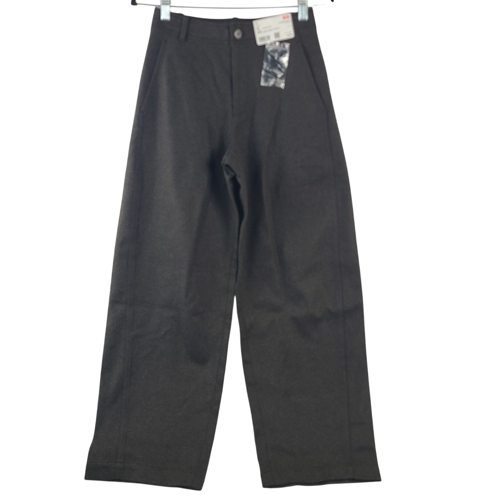 Uniqlo Brushed Jersey Barrel Leg Pants Olive Green Sz XS