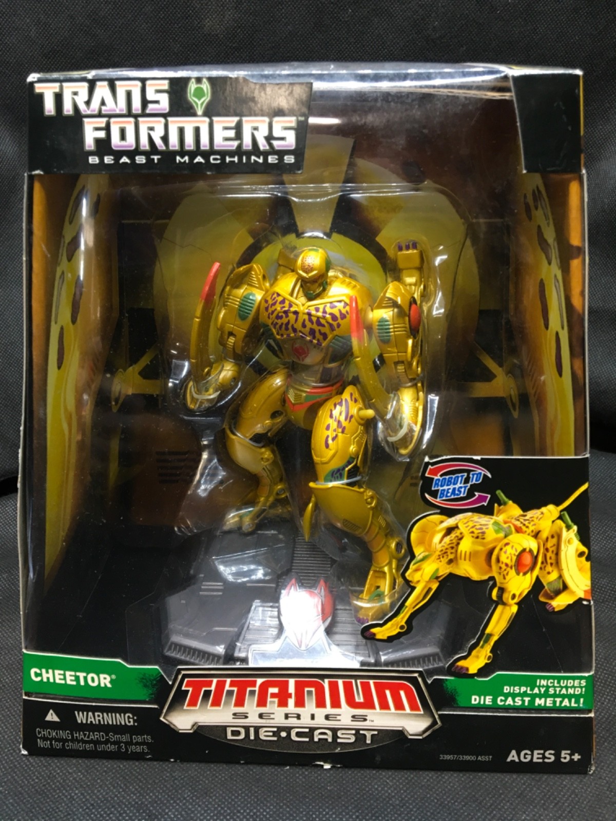 NIB Transformers Beast Machines Titanium Series Die-Cast CHEETOR Action Figure