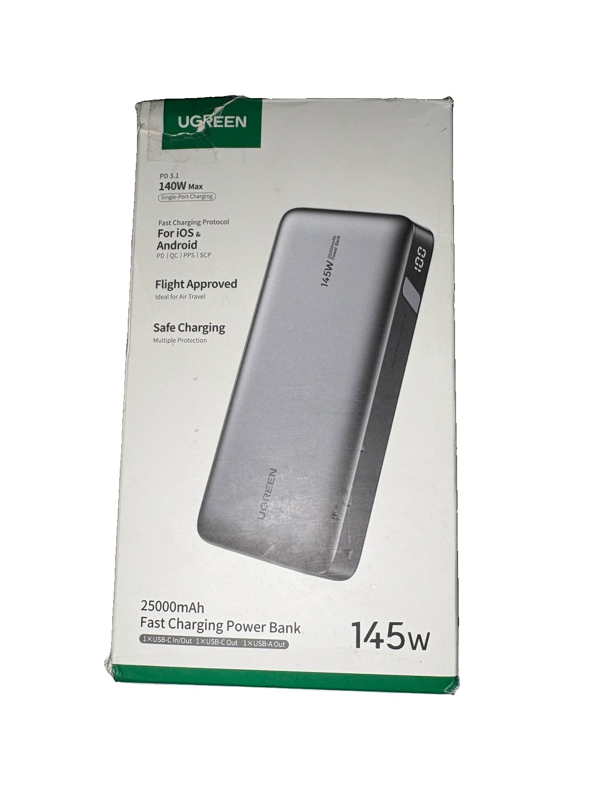 UGREEN 145W Power Bank 25000mAh Portable Charger USB C 3-Port PB205 UGREEN 145W Power Bank 25000mAh Portable Charger USB C 3-Port PB205