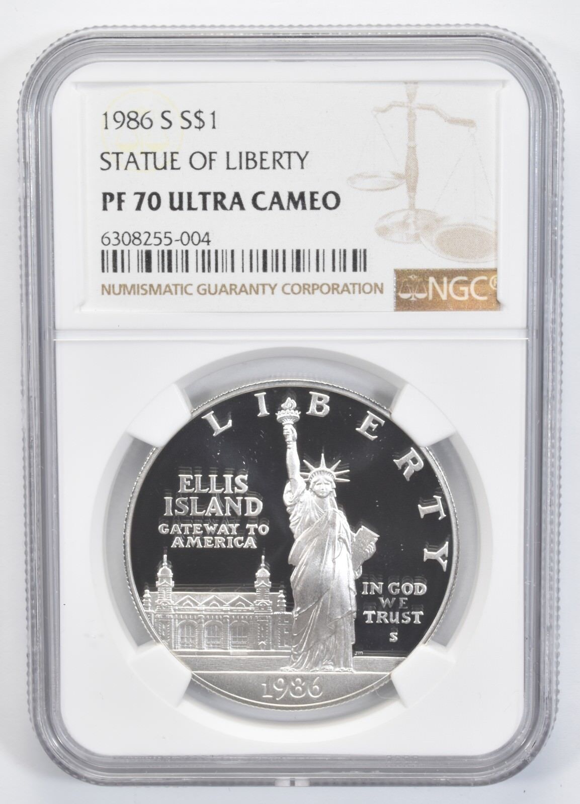 1986-S Statue of Liberty Commemorative Silver Dollar PF70 UCAM NGC 1986-S Statue of Liberty Commemorative Silver Dollar PF70 UCAM NGC