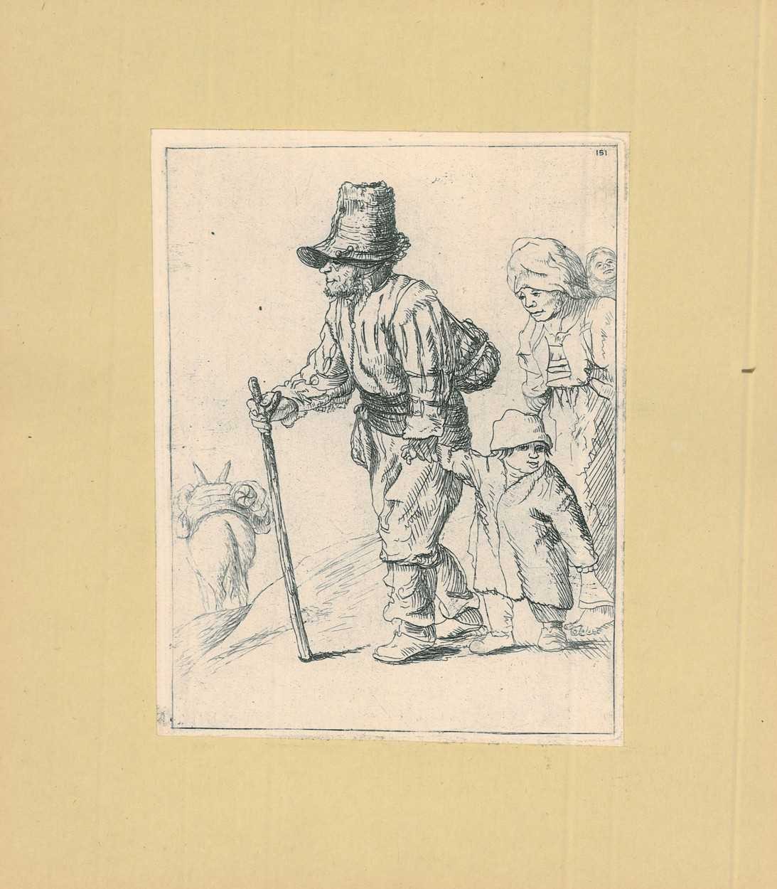 Peasant family on the tramp