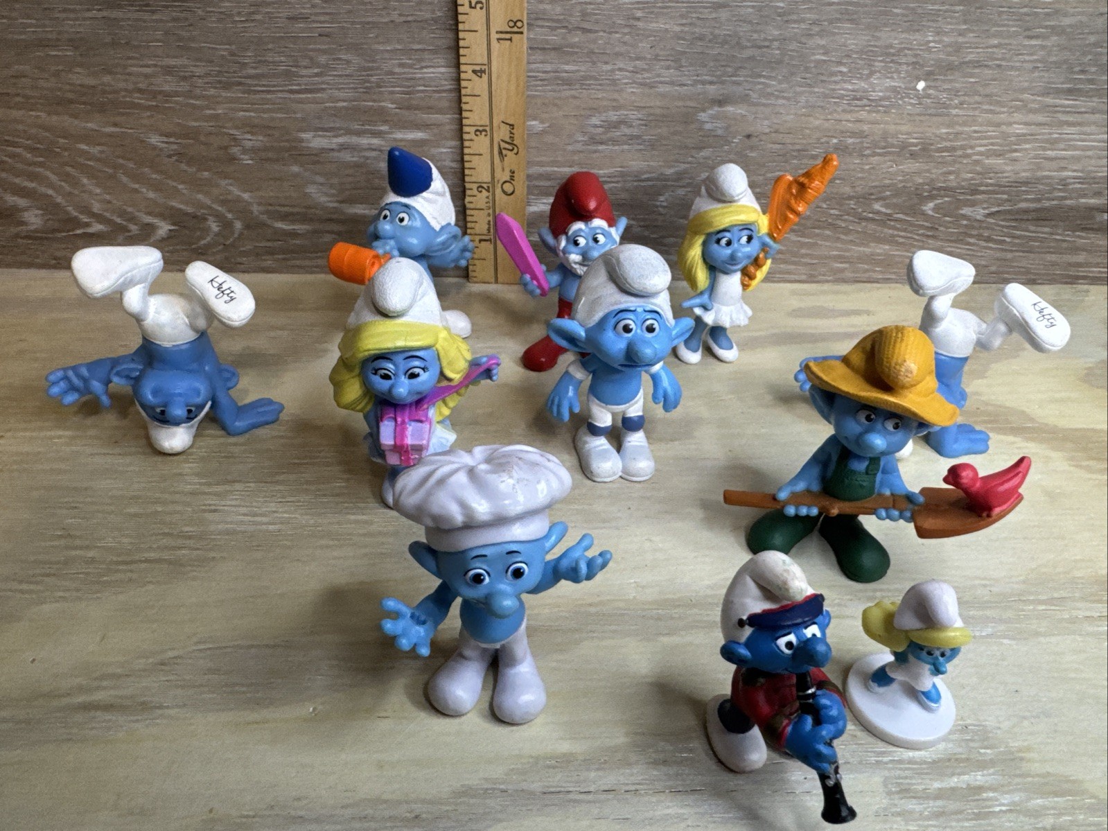 Vintage Smurf Figures Lot of 11 Peyo Schleich Figurines Misc Mixture Vintage Smurf Figures Lot of 11 Peyo Schleich Figurines Misc Mixture