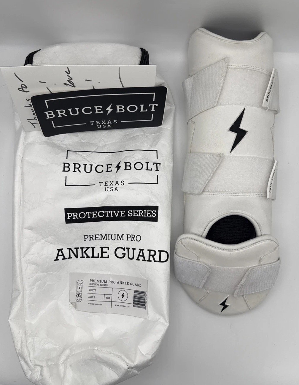 Bruce Bolt Premium Pro Ankle Guard Size Adult New Read