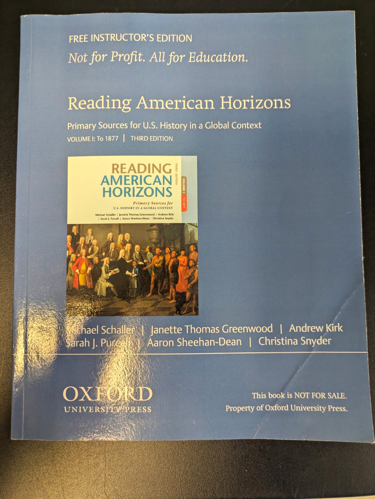 Reading American Horizons: Primary Sources for U. S. History in a Global Context