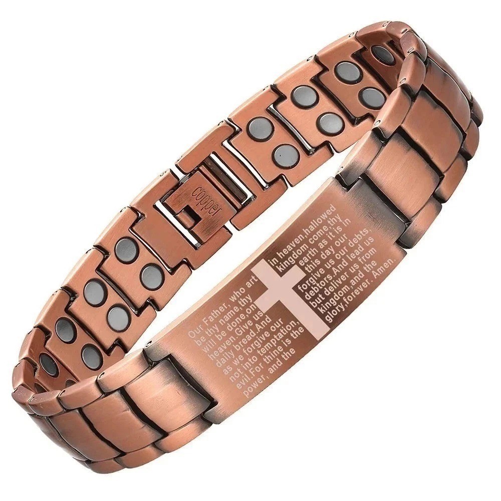 3X Ultra Strength Magnetic Copper Bracelet Vintage Copper Men's Therapy Energy