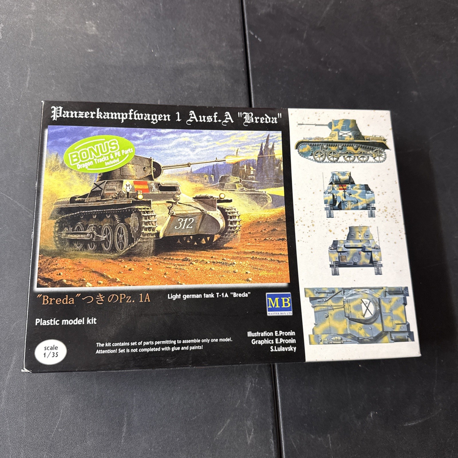 MASTER BOX LTD. 1/35 PANZERKAMPFWAGEN 1 AUSF.A BREDA T