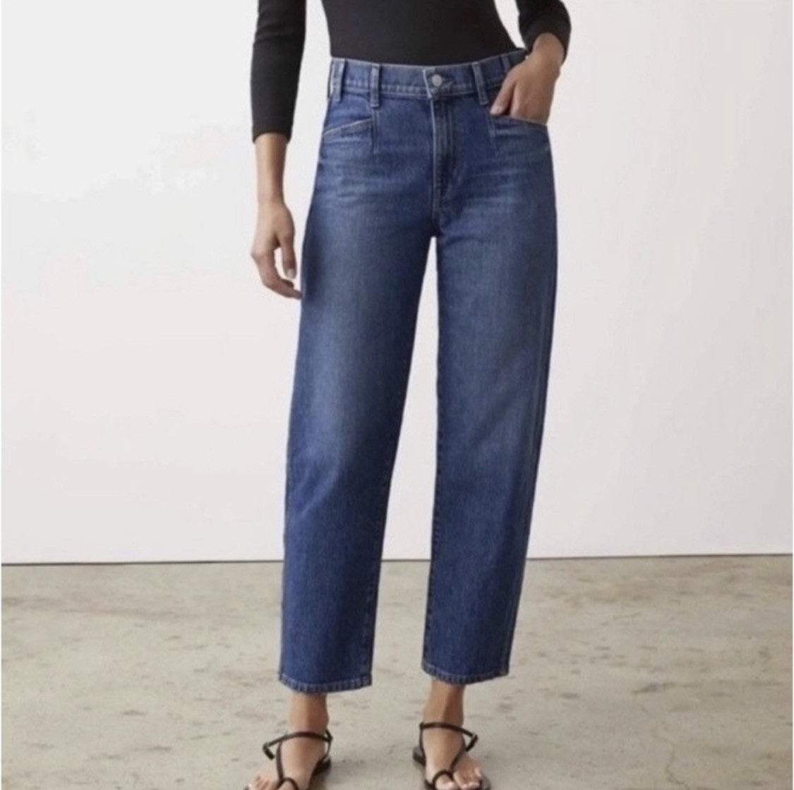 AYR The Beat Barrel Jeans Sz 29 Blue Stretch Denim