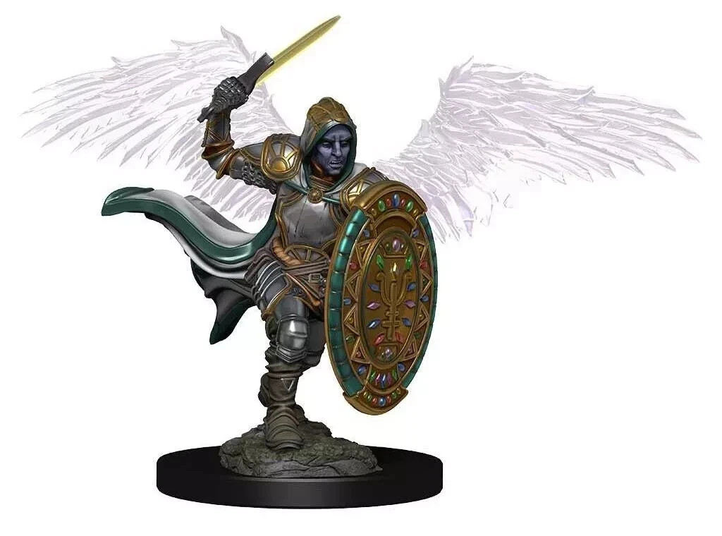 Male Aasimar Paladin Premium painted D&D Miniature Dungeons Dragons fighter