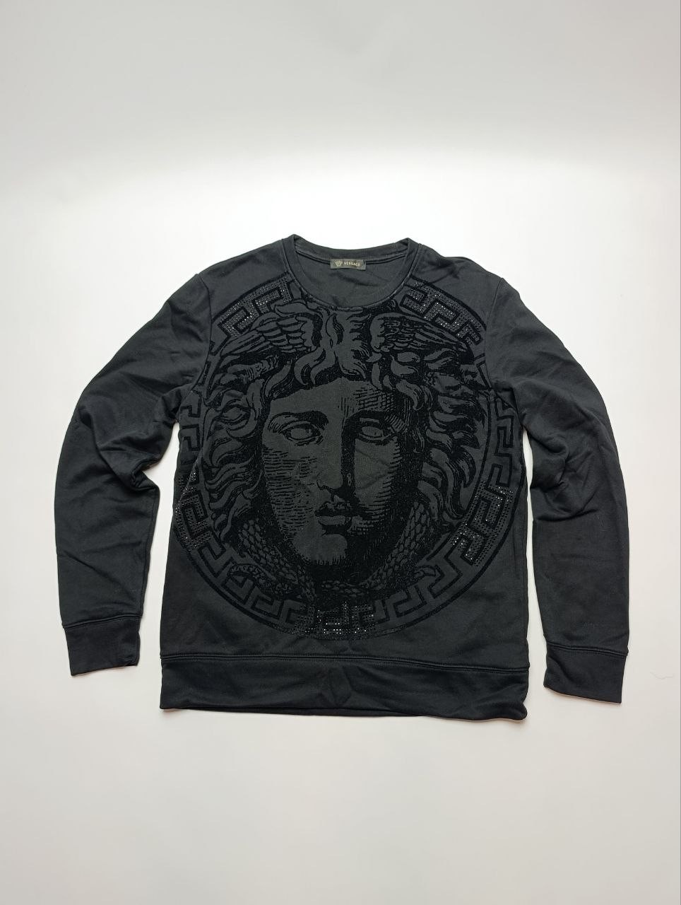 Gianni Versace Black Medusa Greca Sweatshirt Made in Italy Size L Gianni Versace Black Medusa Greca Sweatshirt Made in Italy Size L