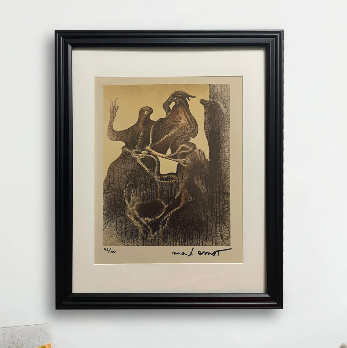 Max Ernst Hand-Signed Original Print With COA and +$3,500 USD Appraisal Max Ernst Hand-Signed Original Print With COA and +$3,500 USD Appraisal