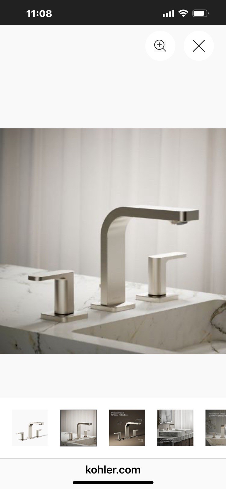 KOHLER K-23484-4K-BN PARALLEL BATHROOM SINK FAUCET 1.0 GPM BRAND NEW SEALED CASE