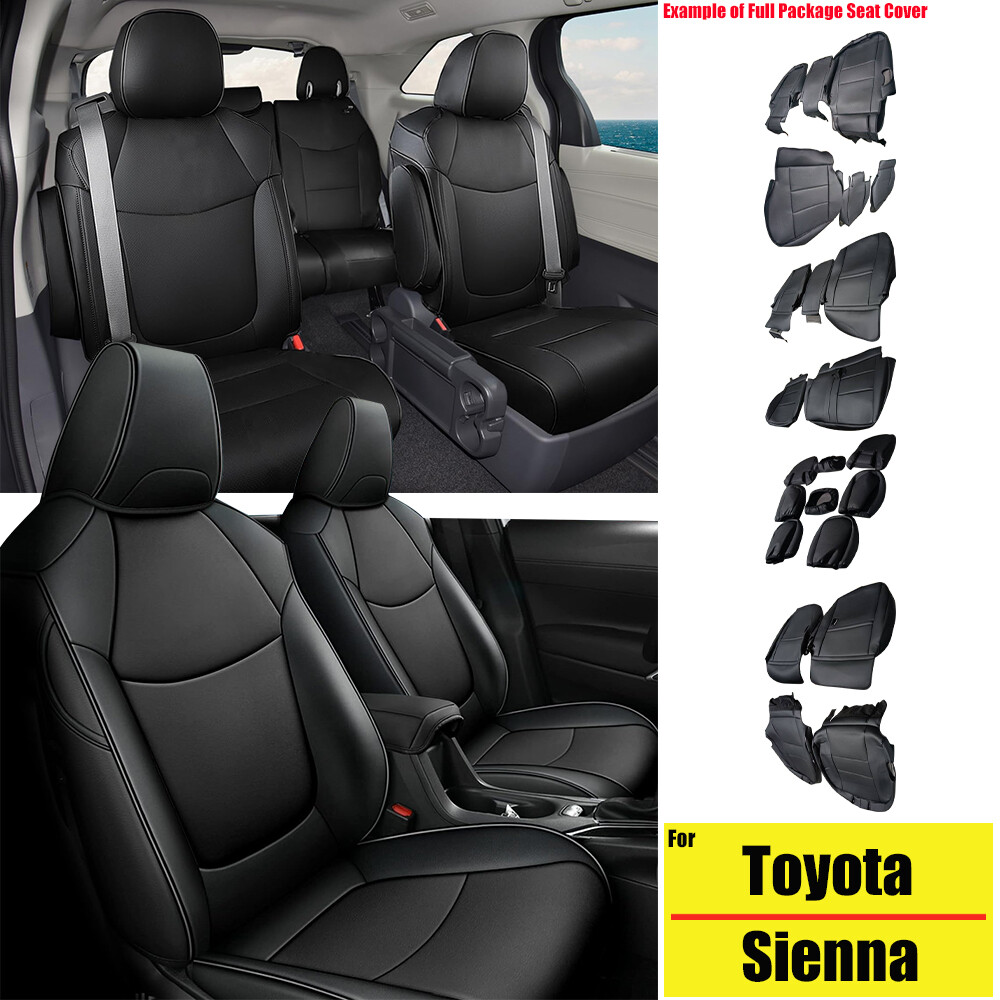 (All inclusive)Car 8-Seat Covers For Toyota Sienna LE XLE SE Premium 2015-2020