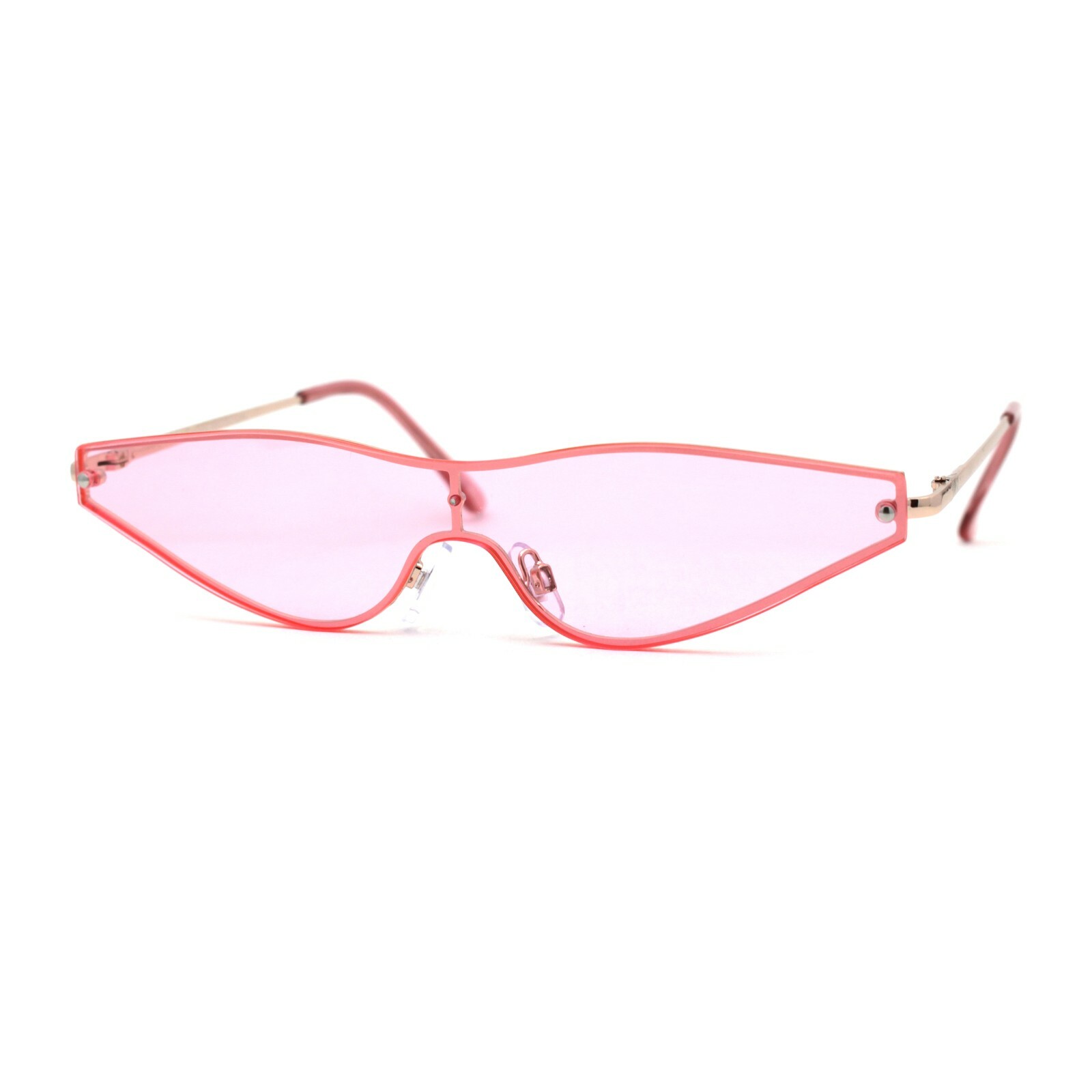 80s Funky Triangle Narrow Shield Retro Sunglasses
