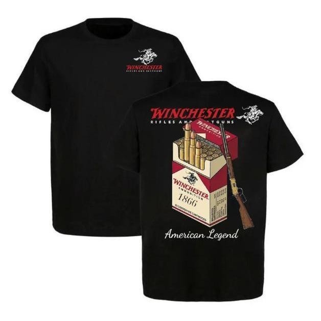Winchester Men's T-Shirt, American Legend, 1866 AmmoBox Graphic, Lever Action Ri
