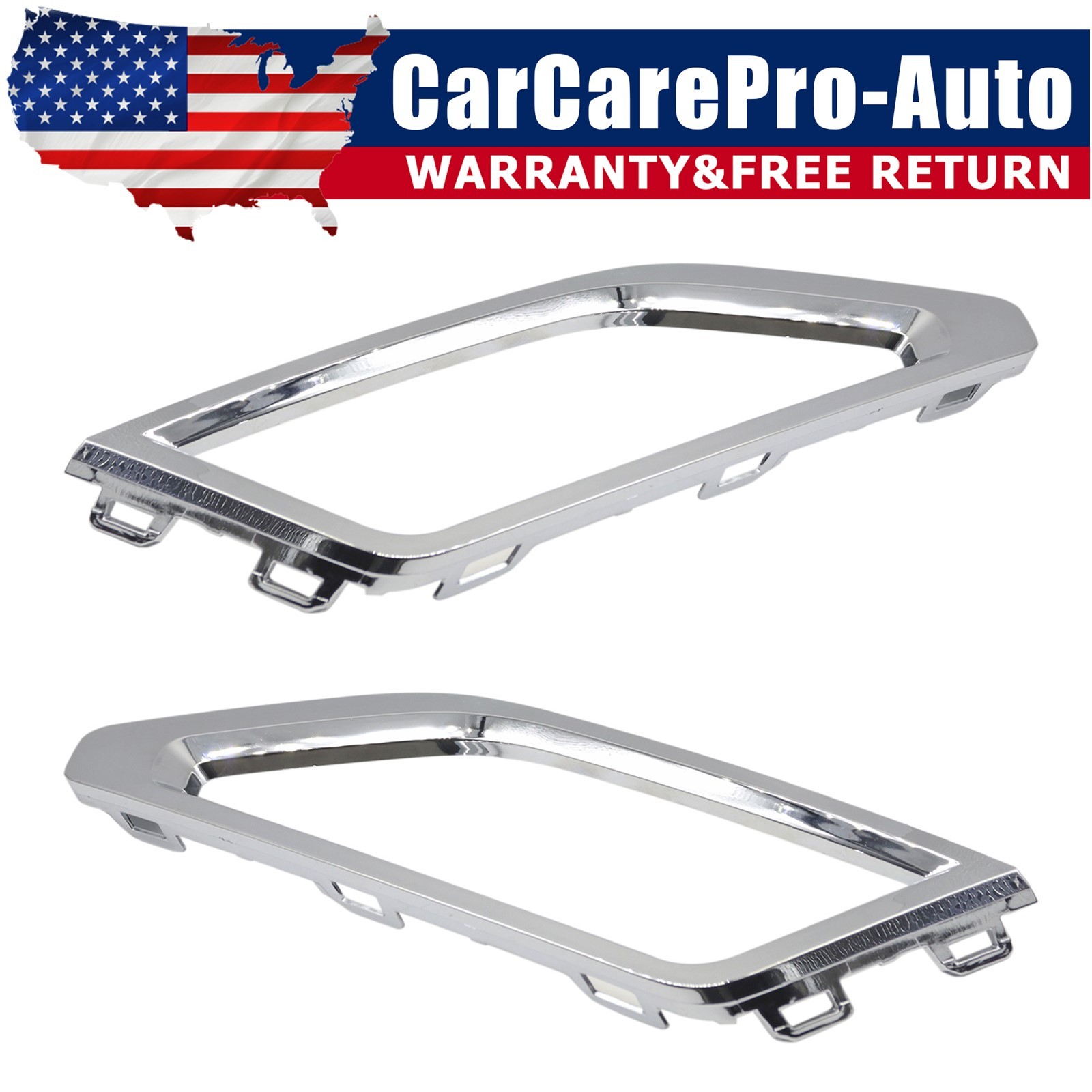 Pair Fog Light Bezel Trim For 2018 2019 2020 Volkswagen Atlas Left Right Side