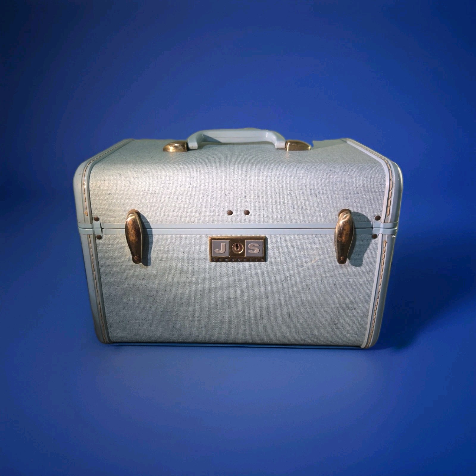 Samsonite Vintage 1950\'s Mint Green Tweed Train Case Luggage Make Up Style Samsonite Vintage 1950\'s Mint Green Tweed Train Case Luggage Make Up Style