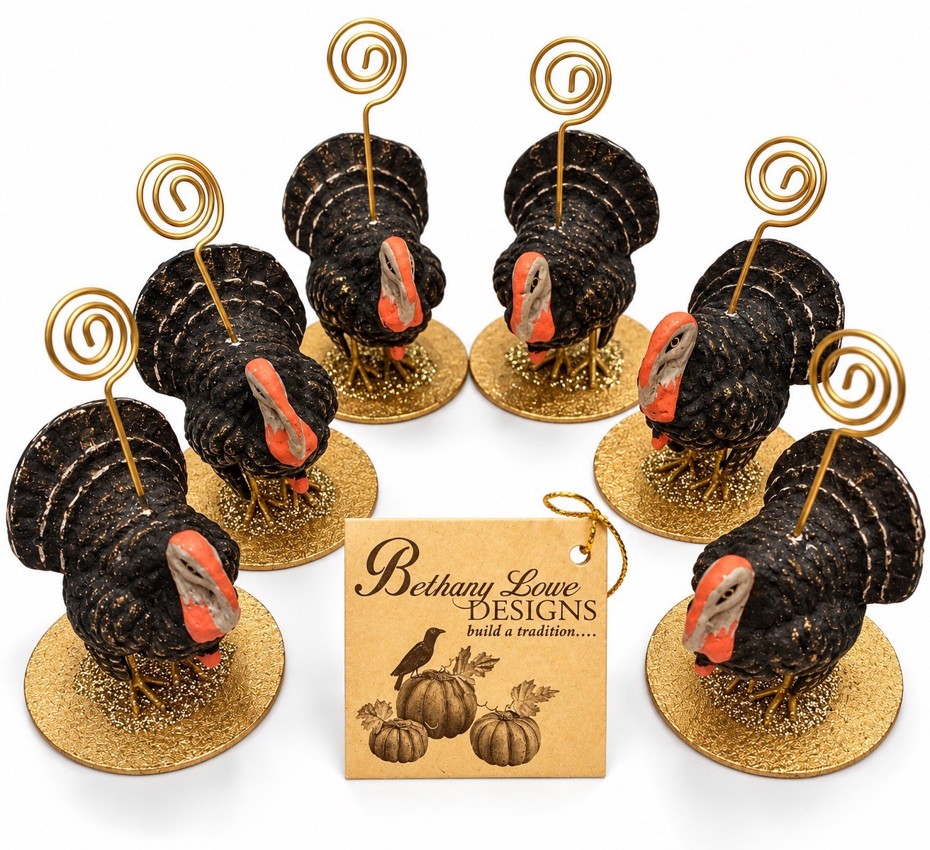 Dee Foust Bethany Lowe Designs Fall Festival 6 Turkey Place Card Holders Dee Foust Bethany Lowe Designs Fall Festival 6 Turkey Place Card Holders