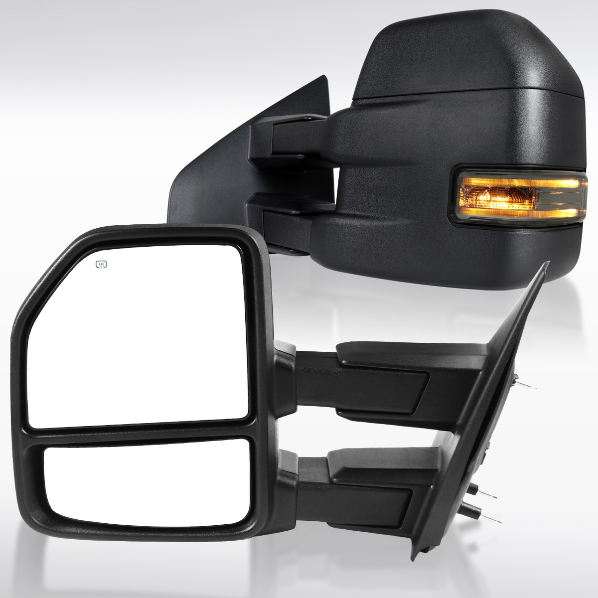 Fit 2004-2006 Ford F150 Black Power Heated Towing Side Mirrors+Smoke LED Signal Fit 2004-2006 Ford F150 Black Power Heated Towing Side Mirrors+Smoke LED Signal