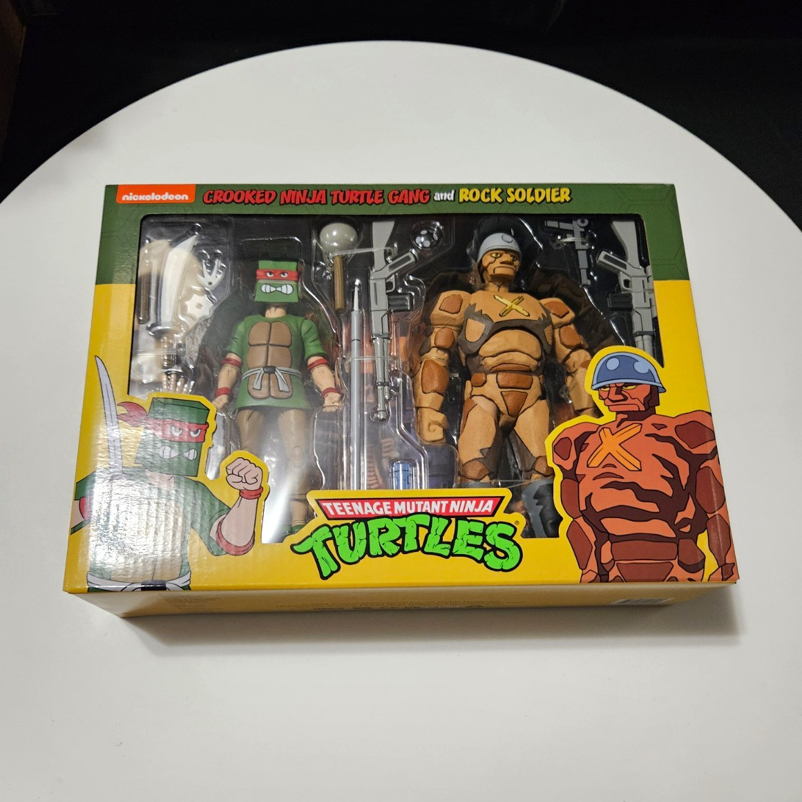 NECA TMNT Crooked Ninja Turtle Gang & Rock Soldier Action Figure Set 2022