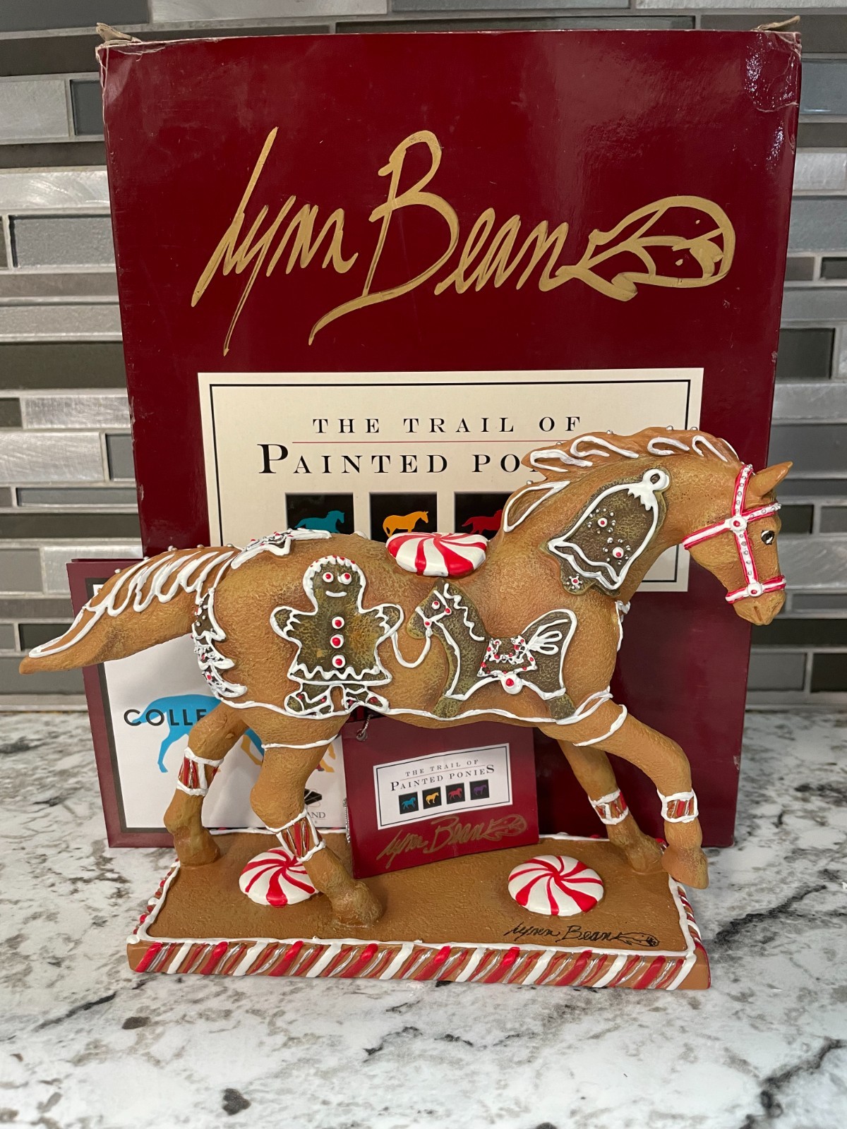 Trail of Painted Ponies  GINGERBREAD PONY  Signed 4X  Christmas  AUTOGRAPHED