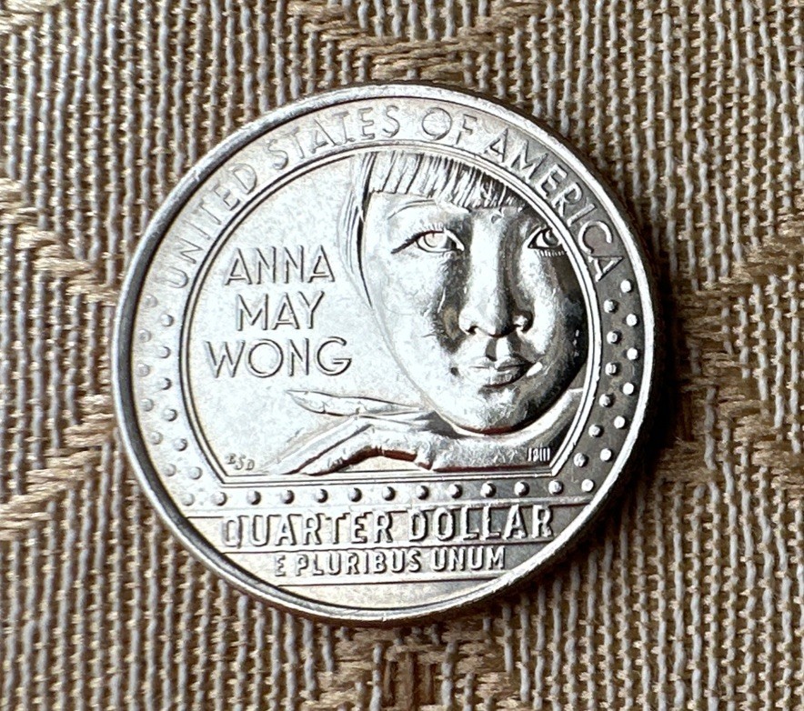2022 Anna May Wong Quarter “In Cod We Trust” Error-Circulated-Denver Mint (D)