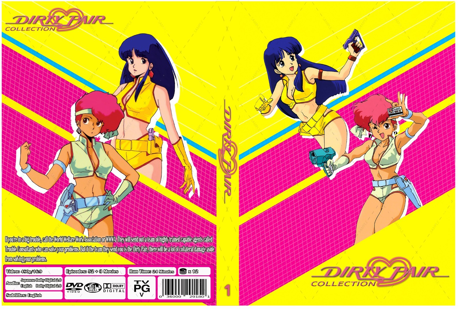 Dirty Pair Anime Series Collection Season 1-3+Movies Dual Audio English/Japanese