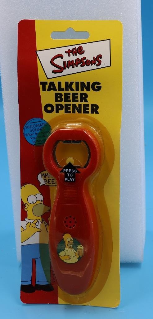 SIMPSONS TALKING BEER OPENER - 2002 - unopened/batteries dead - 