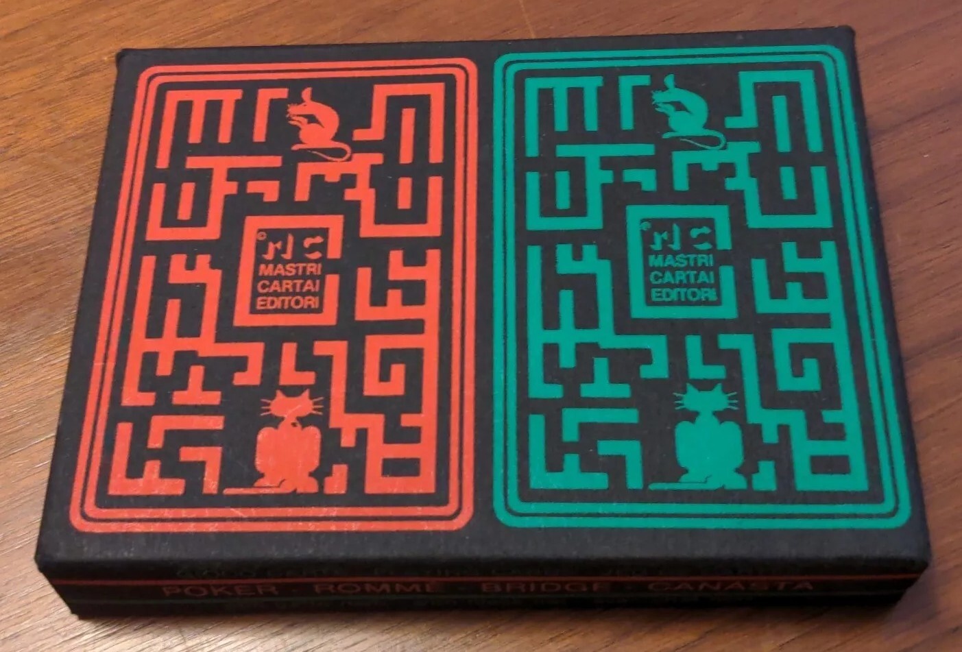 1986 MASTROMANTE UMBERTO RAPONI CATS POKER PLAYING CARDS Mastri Cartai Editori 1986 MASTROMANTE UMBERTO RAPONI CATS POKER PLAYING CARDS Mastri Cartai Editori