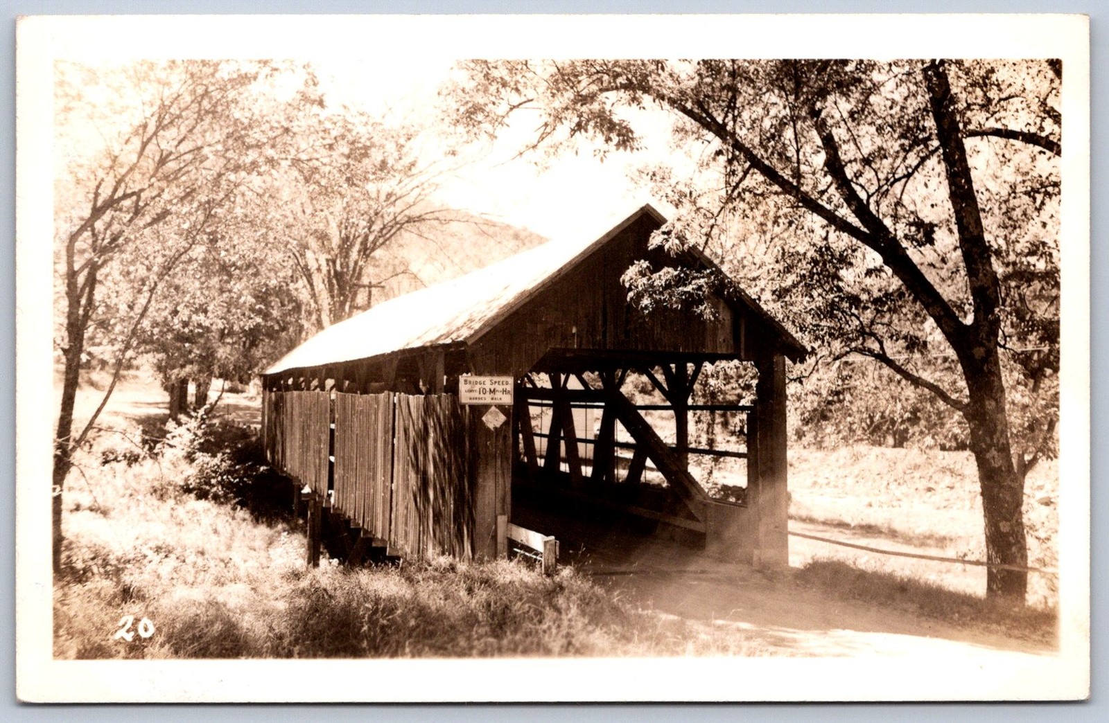 K24/ Near Williamsville? Vermont RPPC Postcard c1940s Covered Bridge 299
