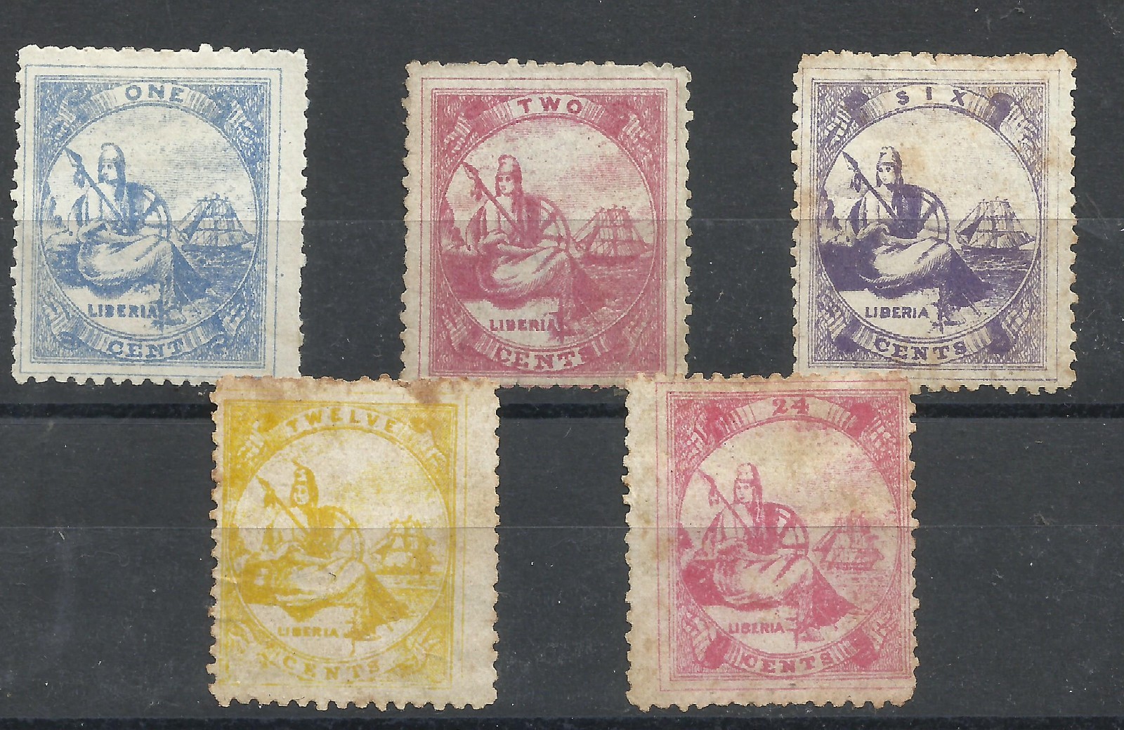 LIBERIA Yv# 10/14 MNG Complete Set
