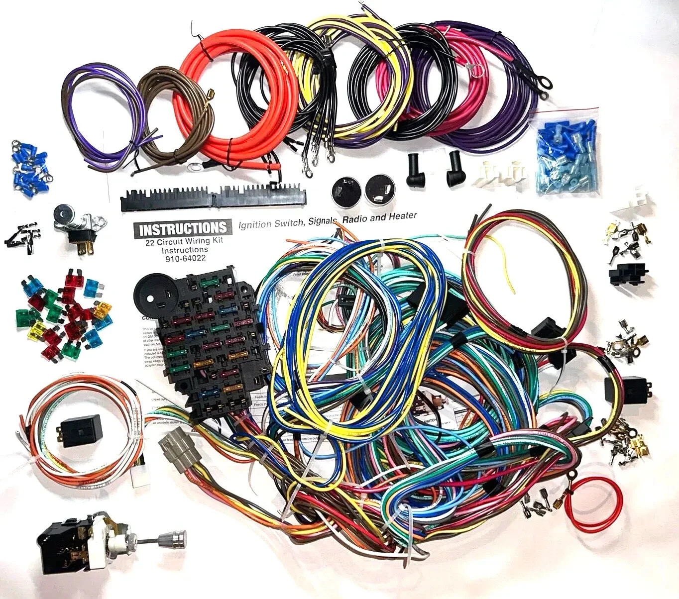 Modern 1969 1970 1971 1972 Chevy GM Delco 22 Circuit Wiring Kit Wire Harness NEW