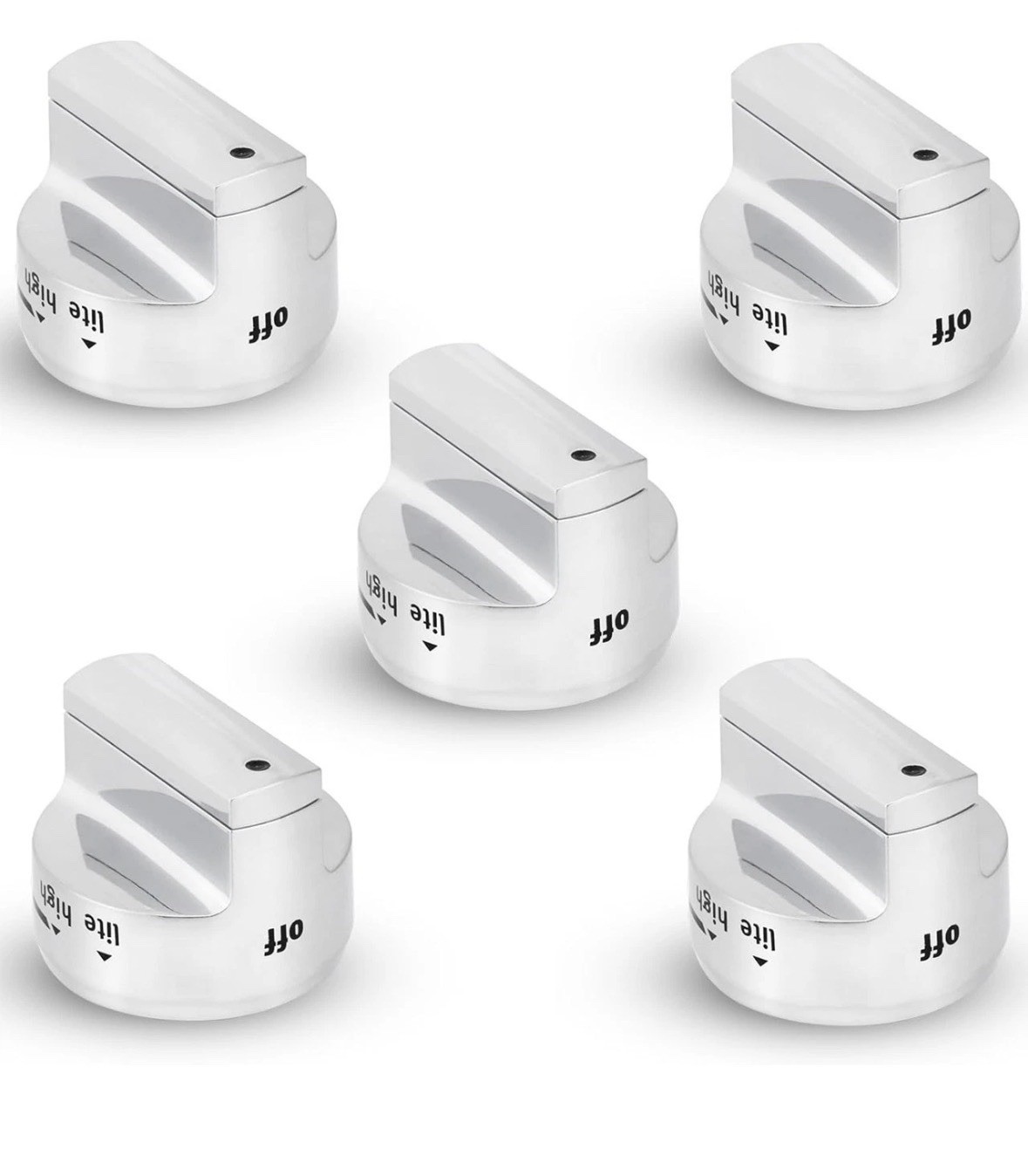 5Pc W11101439 Burner Knobs for Maytag Whirlpool Gas Range Ship Same-Day