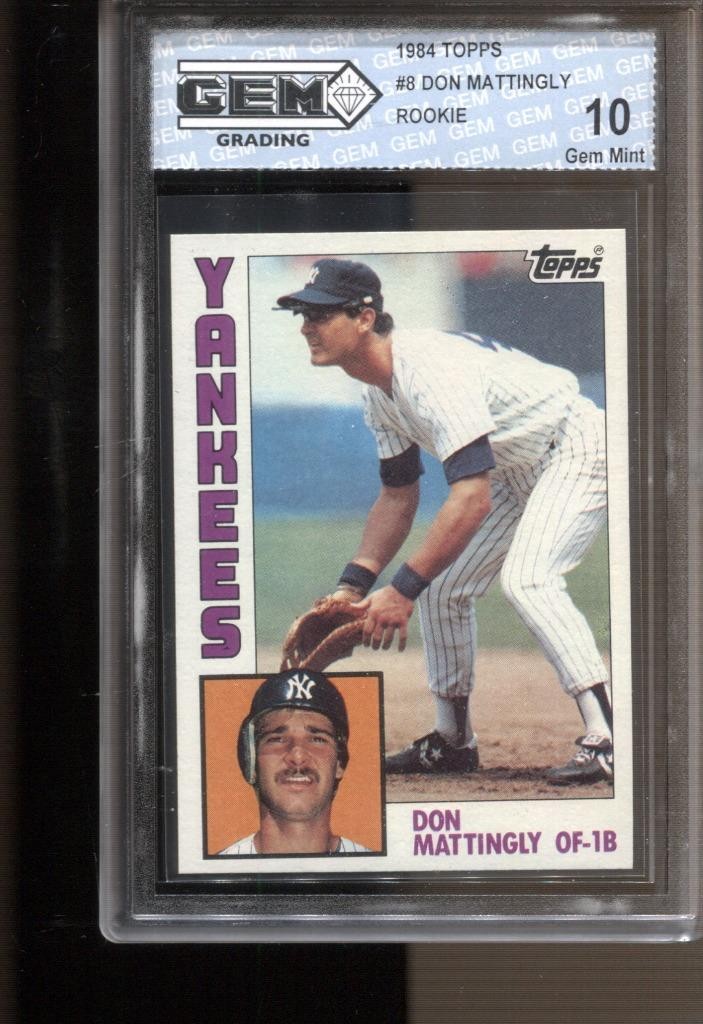 1984 Don Mattingly Topps #8 Gem Mint 10 RC Rookie New York Yankees