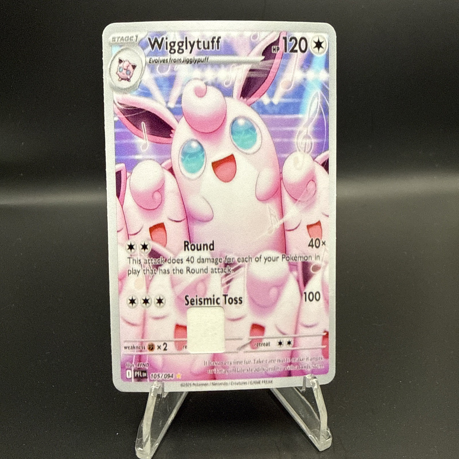 Pokemon Wigglytuff 105/094 Full Art GLOSS DEBIT CARD SKIN STICKER
