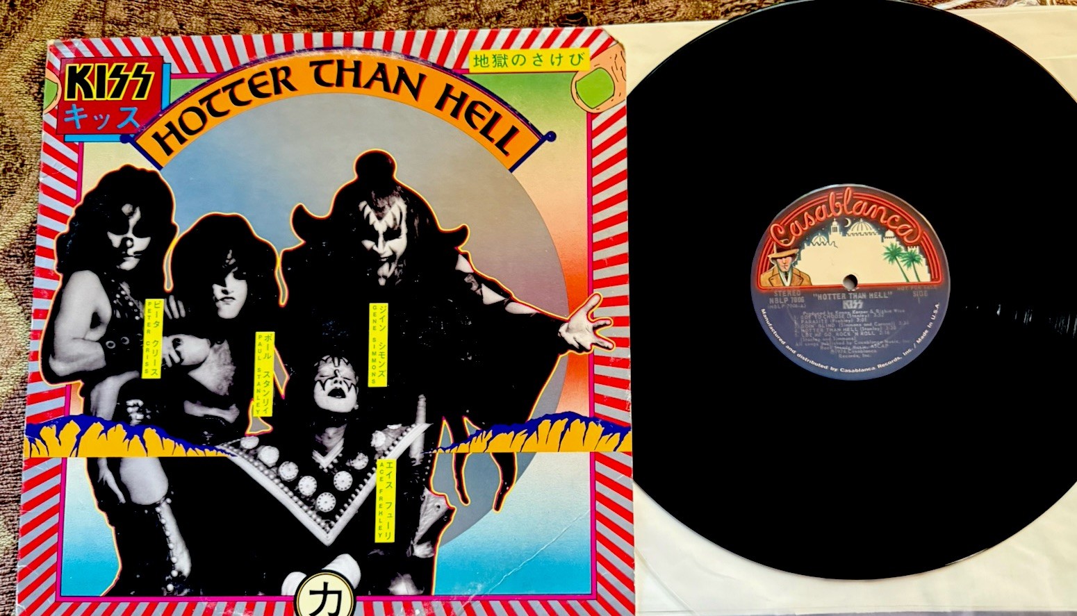Kiss 1974 Hotter Than Hell Promo Lp Mega Rare Plays Awesome