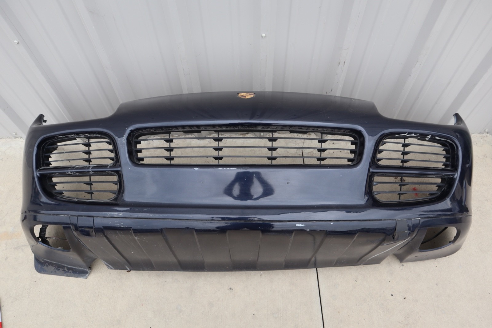 2003-2006 Porsche 955 Cayenne Front Bumper Cover Dark BLUE OEM Used