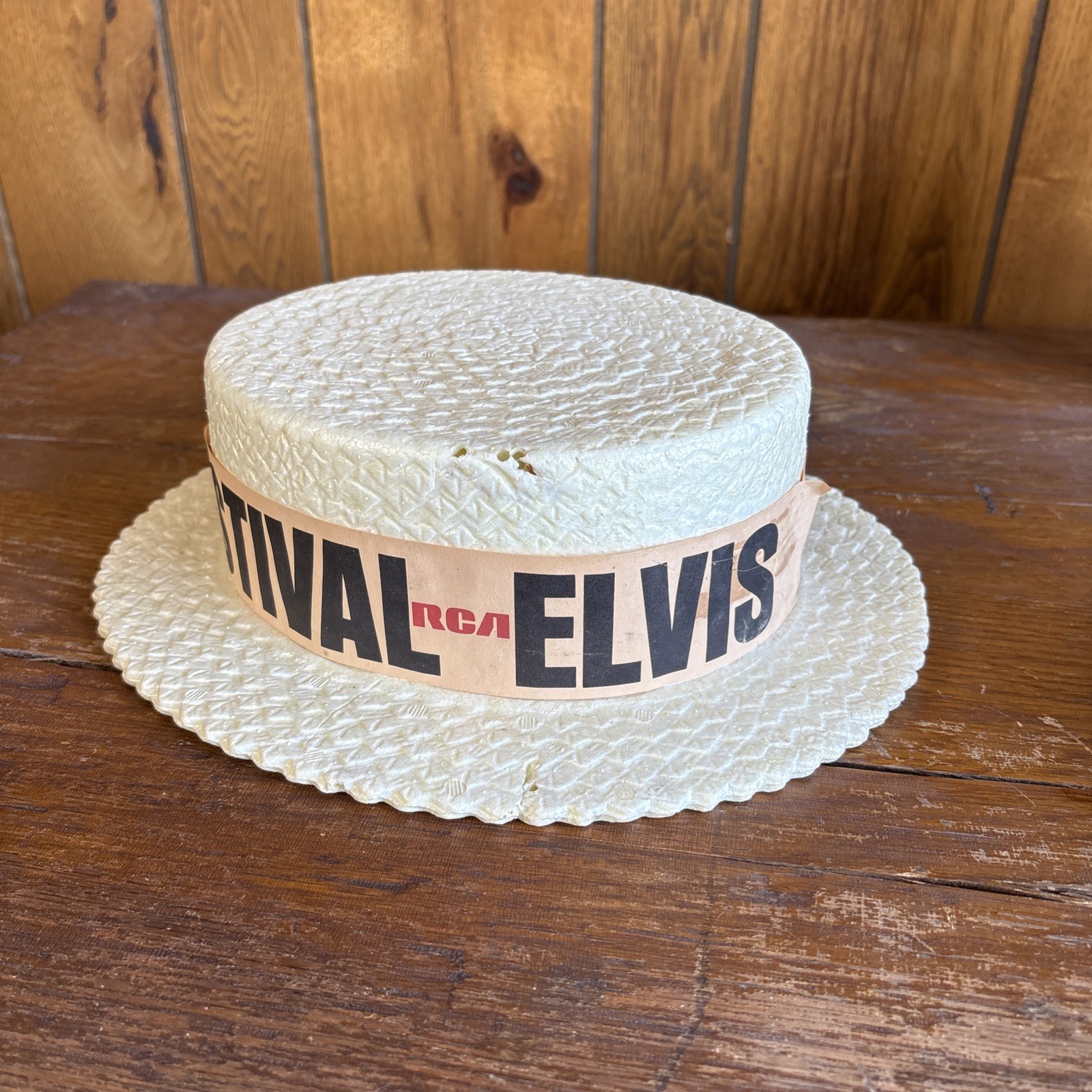 RARE Elvis 1970 International Hotel Styrofoam Hat Las Vegas