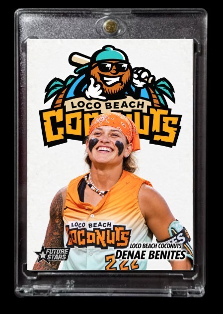 2026 Denae Benits Future Stars Rookie Card Loco Beach Cocnuts Banana Ball 2026 Denae Benits Future Stars Rookie Card Loco Beach Cocnuts Banana Ball