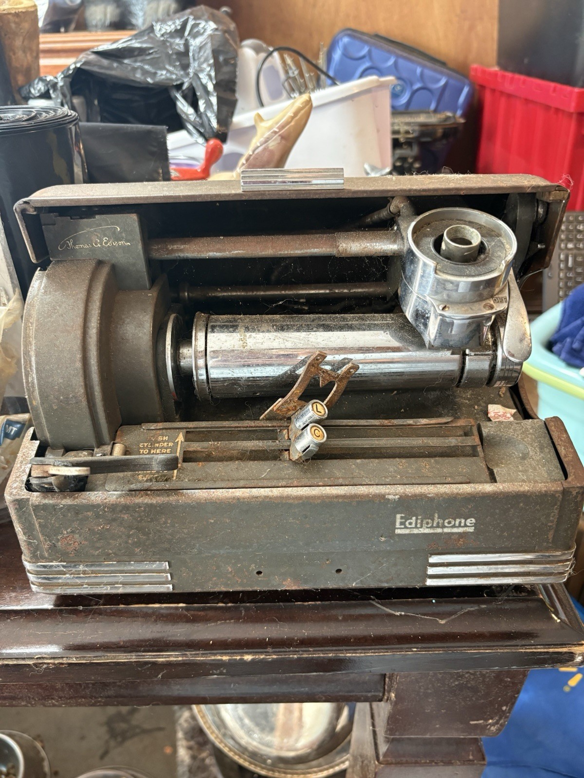 EDISON EDIPHONE Voice Writer Vintage MODEL63100 UNTESTED For Parts or Repair EDISON EDIPHONE Voice Writer Vintage MODEL63100 UNTESTED For Parts or Repair