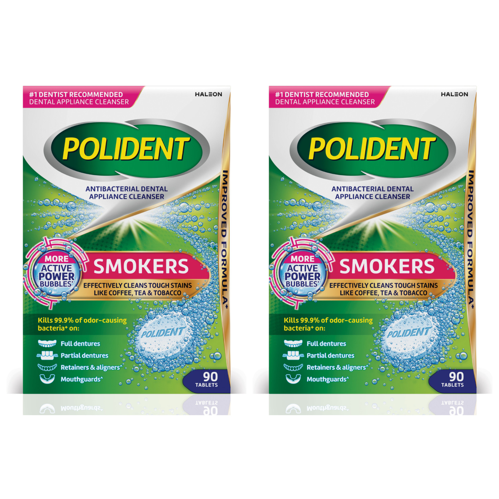 2 Pack Polident Smokers Antibacterial Dental Cleanser Tablets 90 Ct 2 Pack Polident Smokers Antibacterial Dental Cleanser Tablets 90 Ct