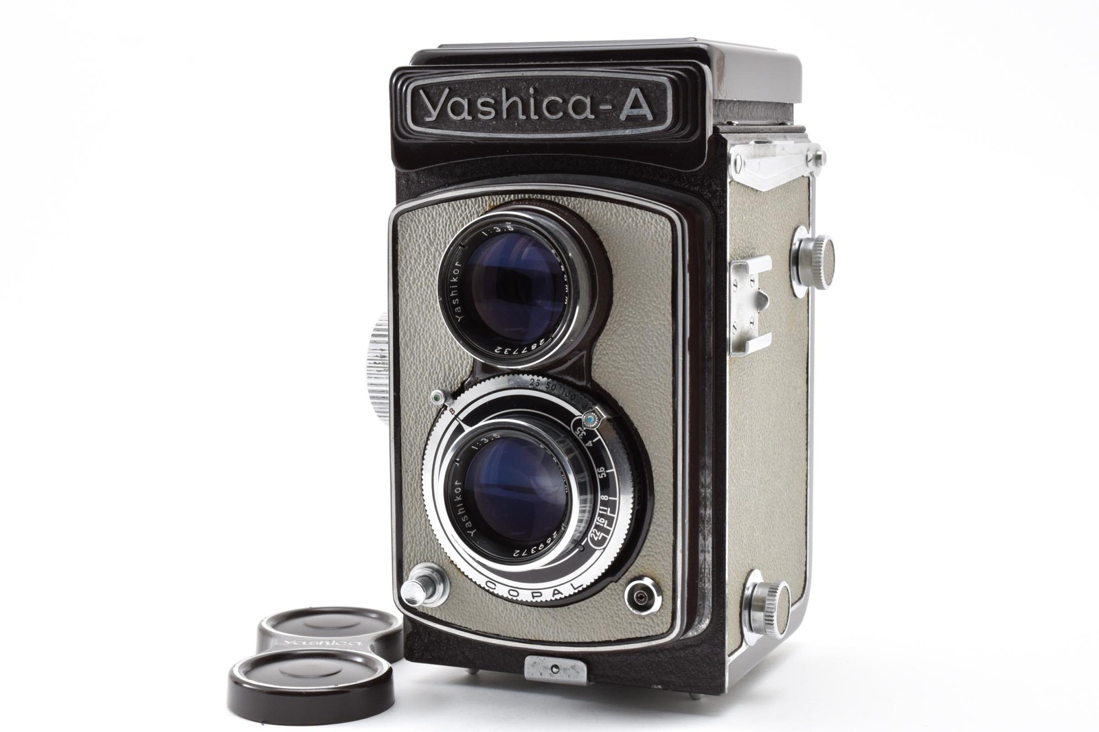 [MINT] Yashica A Gray TLR Camera 6×6 80mm f3.5 From JAPAN A20
